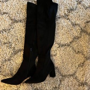 Wild Diva Black Over the Knee Boots